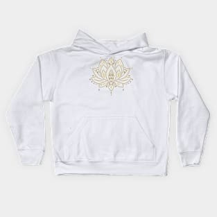 Gold Lotus Flower Kids Hoodie